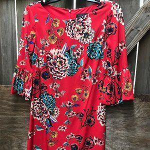 Gorgeous Red Floral Dress